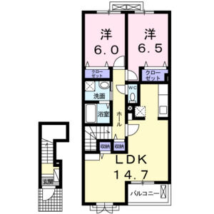 2LDK 間取り図