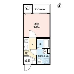 1K 間取り図