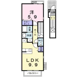 1LDK 間取り図