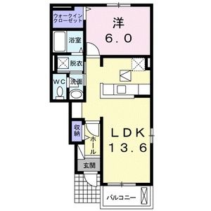 1LDK 間取り図