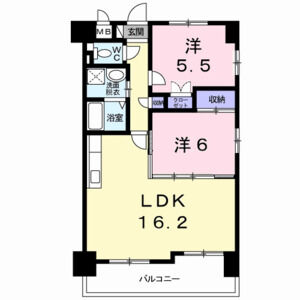 2LDK 間取り図