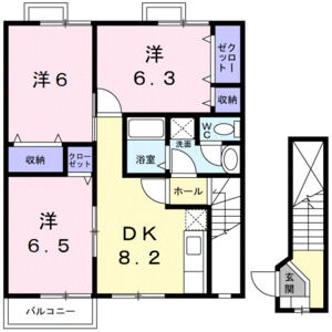 3DK 間取り図