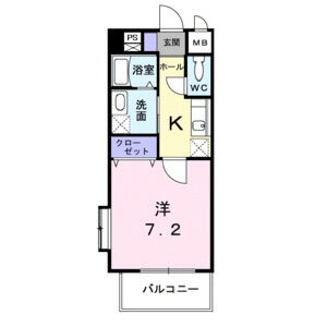1K 間取り図