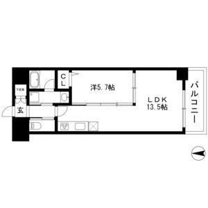 1LDK 間取り図