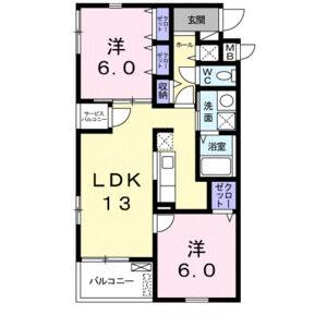 2LDK 間取り図