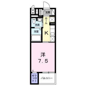 1K 間取り図