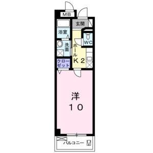1K 間取り図