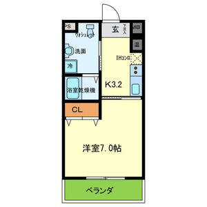 1K 間取り図