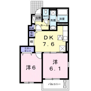 2DK 間取り図
