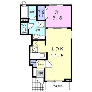 1LDK 間取り図