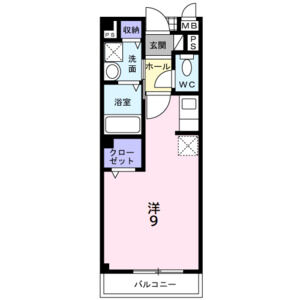 ワンルーム 間取り図