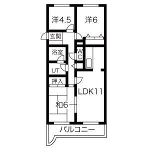 3LDK 間取り図