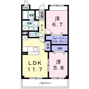2LDK 間取り図