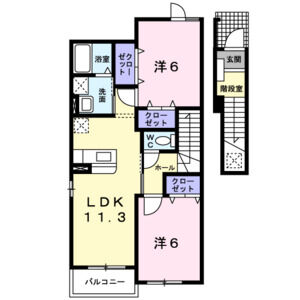 2LDK 間取り図