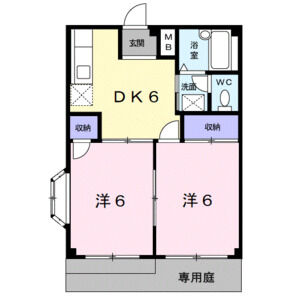 2DK 間取り図