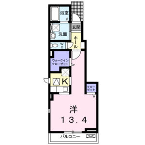 1K 間取り図