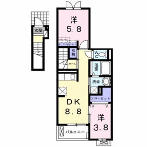 2DK 間取り図