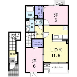 2LDK 間取り図