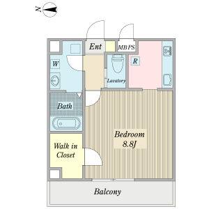 1K 間取り図