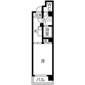 1K 間取り図