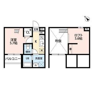 1K 間取り図