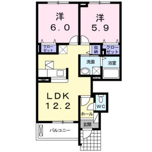 2LDK 間取り図