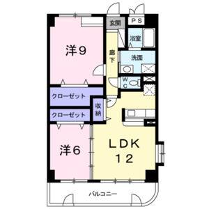 2LDK 間取り図
