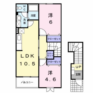 2LDK 間取り図