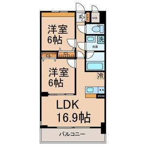 2LDK 間取り図