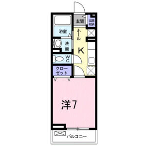 1K 間取り図