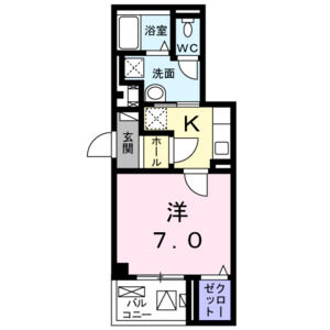 1K 間取り図