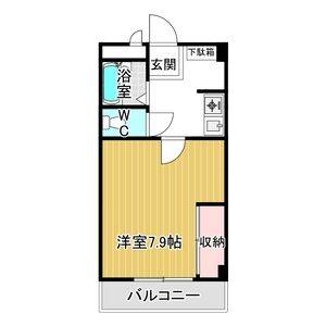 1K 間取り図