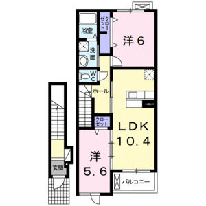 2LDK 間取り図