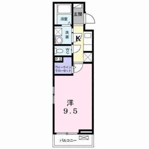 1K 間取り図