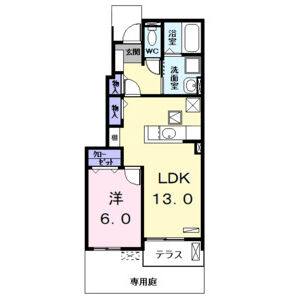 1LDK 間取り図