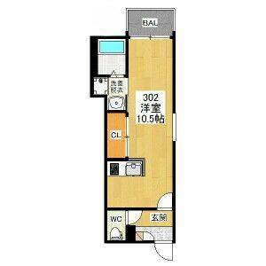 ワンルーム 間取り図