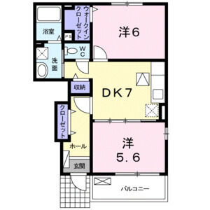 2DK 間取り図