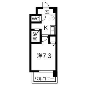 1K 間取り図
