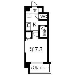 1K 間取り図