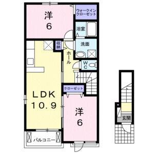 2LDK 間取り図