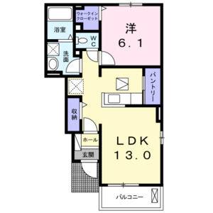 1LDK 間取り図