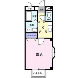 1K 間取り図