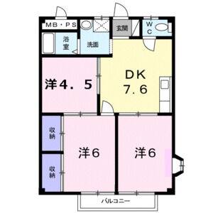 3DK 間取り図