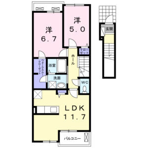 2LDK 間取り図