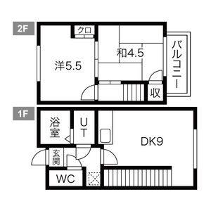 2DK 間取り図