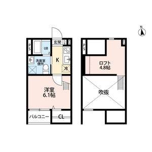 1K 間取り図