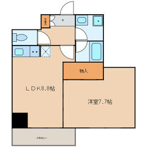 1LDK 間取り図