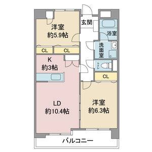2LDK 間取り図