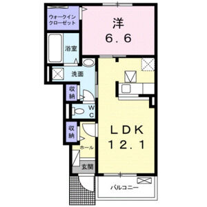 1LDK 間取り図