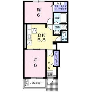 2DK 間取り図